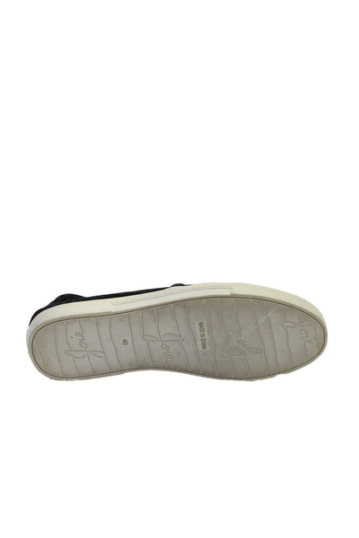 Joie Womens Suede Round Toe Cutout Detail Slip On Casual Shoes Black Size 10