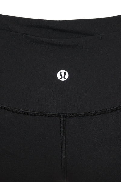 Lululemon Womens Activewear Ruched Mid-Rise Ankle Leggings Black Size 4