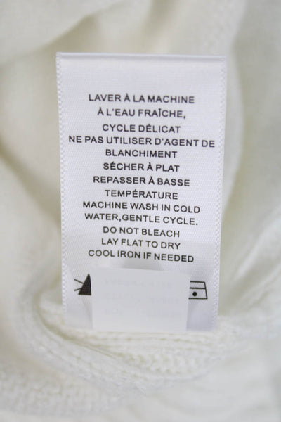 Renuar Womens Turtleneck Long Sleeve Side Split Pullover Sweater Cream Size M