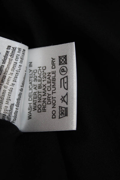 Purotatto Womens Cotton Zip Long Sleeve A-Line Knee Length Dress Black Size 40