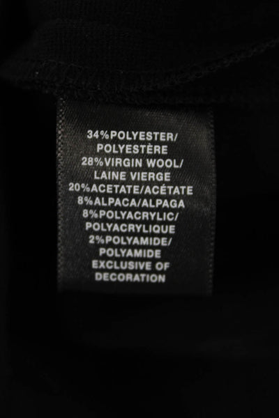 Lafayette 148 New York Womens Crew Neck Tweed Knit Jacket Brown Black Size 14