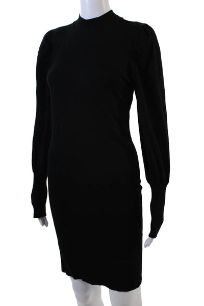 Band of Gypsies Womens Long Sleeve Mock Neck Sweater Bodycon Dress Black Size M