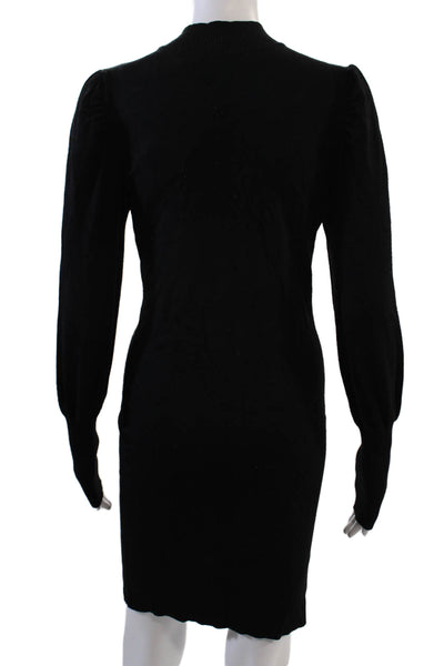 Band of Gypsies Womens Long Sleeve Mock Neck Sweater Bodycon Dress Black Size M