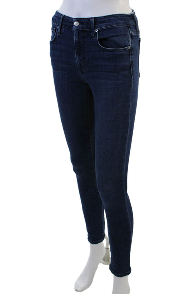 Joes Womens Cotton Dark Wash Mid-Rise Skinny Denim Jeans Blue Size 25