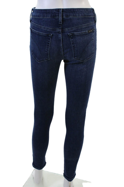Joes Womens Cotton Dark Wash Mid-Rise Skinny Denim Jeans Blue Size 25