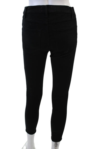 Hatch Womens Elastic Waist Mid Rise Skinny Jeans Black Size 26