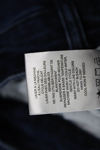 Renuar Womens Cotton Blend Studded Mid-Rise Straight Leg Jeans Blue Size 6