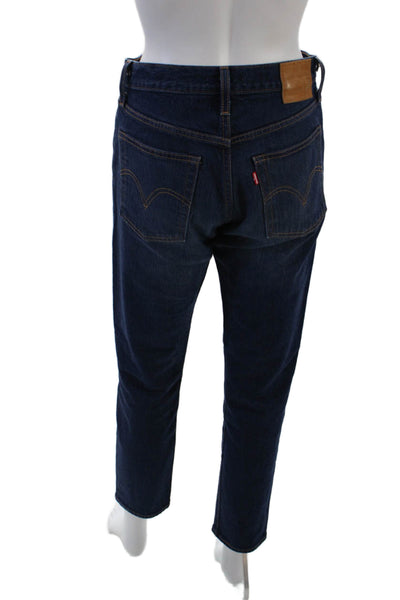 Levis Womens Cotton Five Pocket Mid Rise Casual Skinny Jeans Blue Size 26