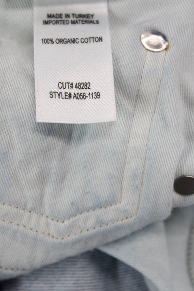 Agolde Womens High Rise Button Up Skinny Leg Jeans Blue Cotton Size 23