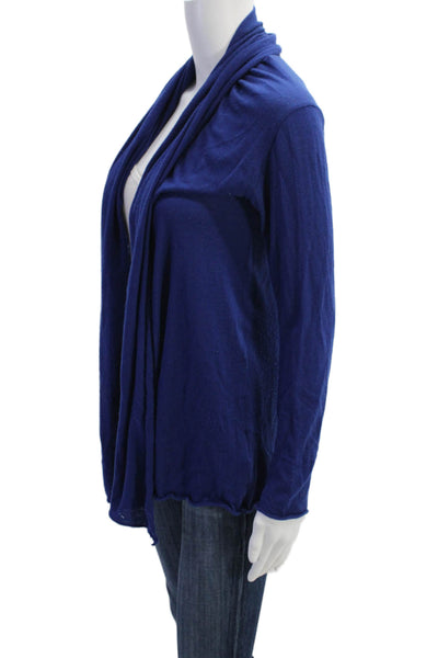 Club Monaco Womens Wool Open Front Long Sleeve Cardigan Blue Size XS