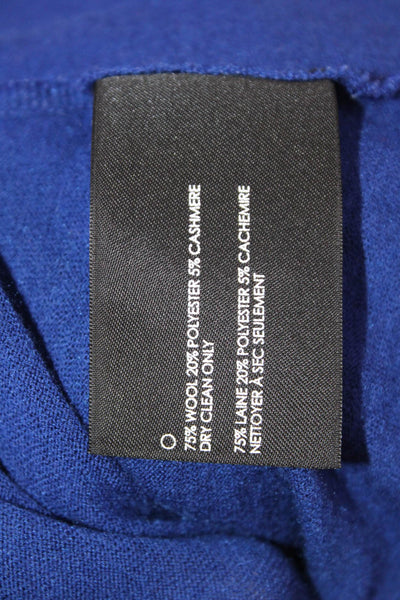 Club Monaco Womens Wool Open Front Long Sleeve Cardigan Blue Size XS