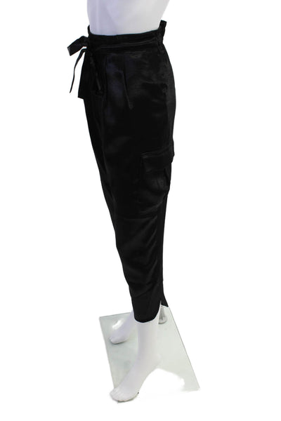 Ramy Brook Womens Cotton Elastic Waistband Sleek Slim Pants Black Size S