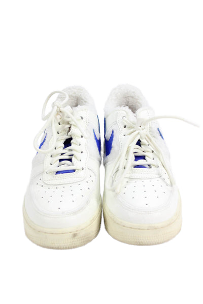 Nike Womens Textured Lace Up Lined Multicolor Platform Low Top Sneakers White Si