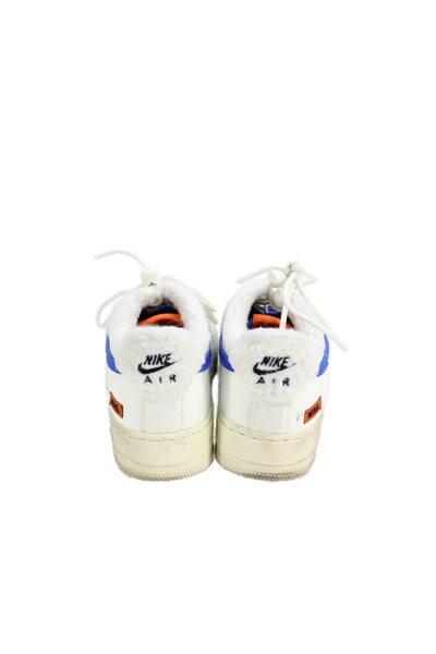 Nike Womens Textured Lace Up Lined Multicolor Platform Low Top Sneakers White Si