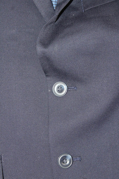 Michael Kors Boys Two Button Notched Lapel Blazer Jacket Navy Blue Wool Size 14R