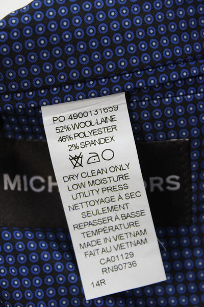 Michael Kors Boys Two Button Notched Lapel Blazer Jacket Navy Blue Wool Size 14R