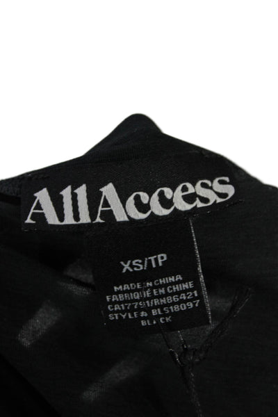 All Access Womens Short Sleeve Scoop Neck Security Tee Shirt Black Size XS