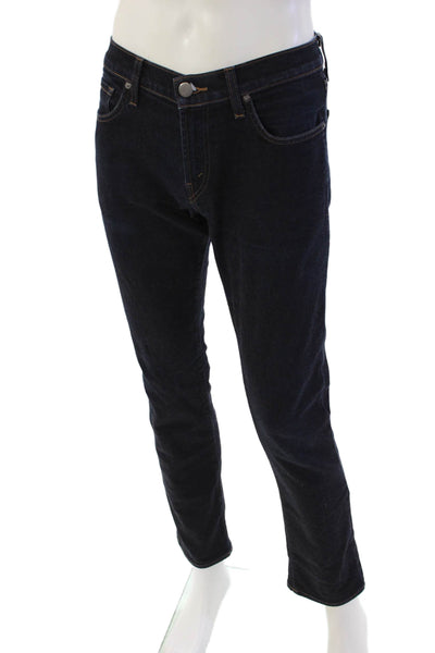 J Brand Mens Zipper Fly Dark Wash Classic Straight Leg Jeans Blue Denim Size 30