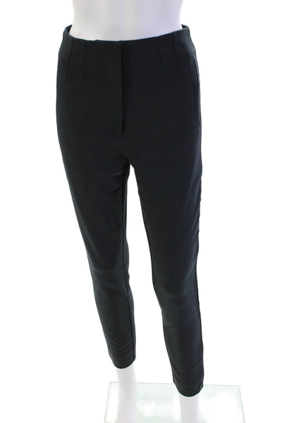 Marella Womens Cotton High-Waisted Zippered Skinny Dress Pants Blue Size 2