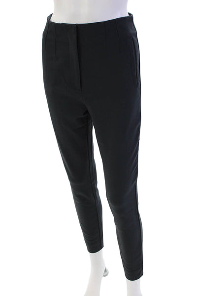 Marella Womens Cotton High-Waisted Zippered Skinny Dress Pants Blue Size 2