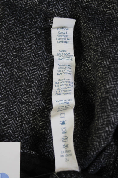 Lululemon Womens High Waisted Herringbone Athletic Leggings Gray Size 6