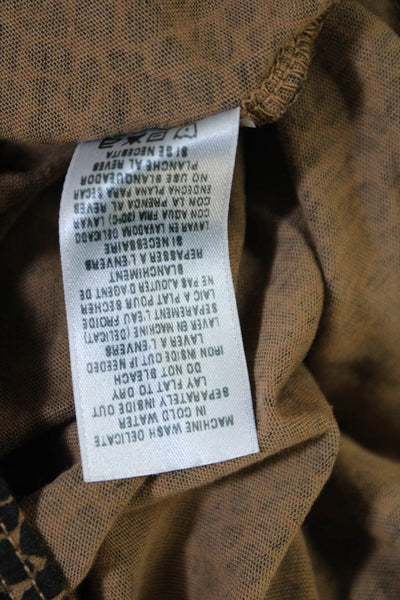 Philanthropy Womens Cotton V-Neck Spotted Spaghetti Strap Bodysuit Brown Size XS