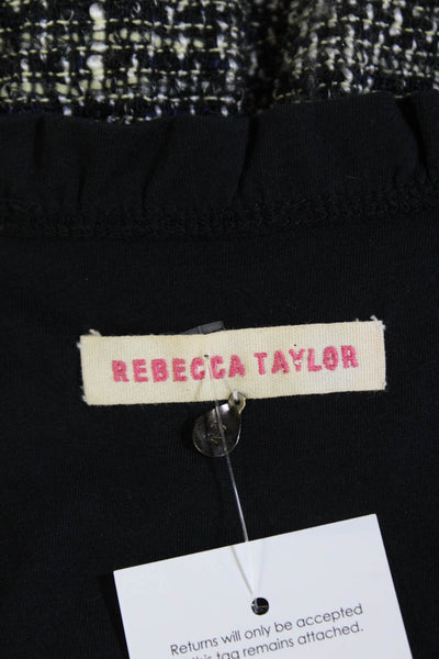 Rebecca Taylor Womens Sleeveless Ruffle Detail Woven Skirt Dress Black Size 2