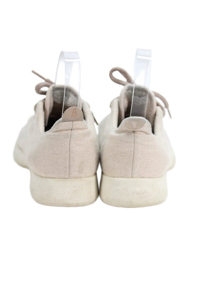 Allbirds Womens Low Top Lace Up Wool Runner Sneakers Light Beige Size 7