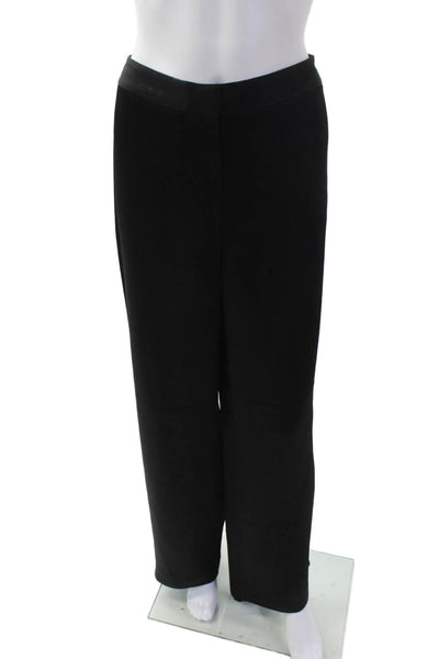 Lafayette 148 New York Womens High Rise Wide Leg Dress Pants Black Size 12