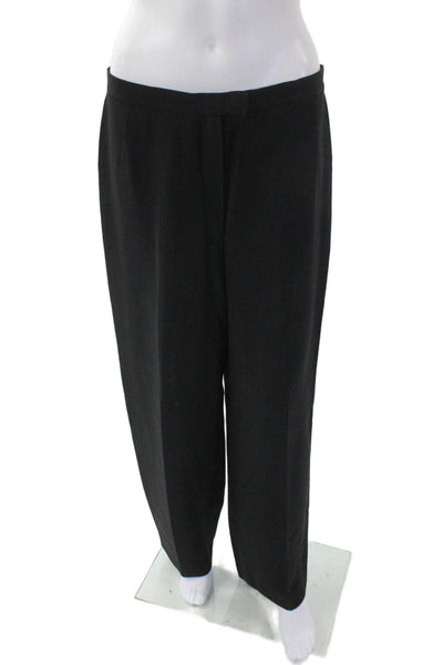 Lafayette 148 New York Womens High Rise Wide Leg Dress Pants Black Sz 12