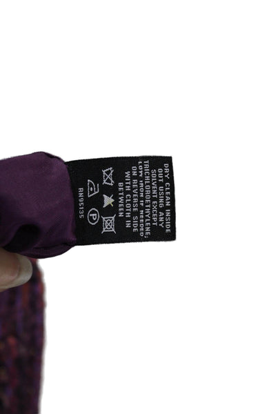 Lafayette 148 New York Womens Woven Three Buttoned Blazer Purple Size 14