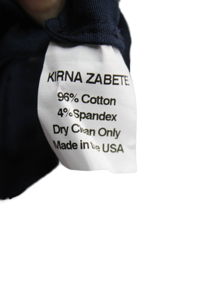 Kirna Zabete Womens Cotton Sleeveless Buttoned Shirt Dress Blue Size XS