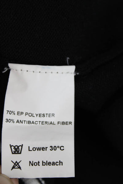 SNDYS. Womens Long Sleeve Collared Contrast Stitching Sweater Black Size S