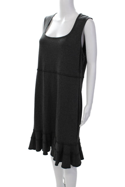 Nanette Nanette Lepore Womens Sleeveless Mid Calf Tiered Dress Gray Size 14