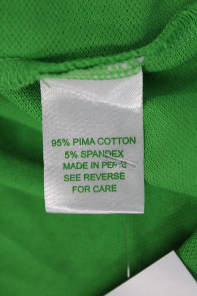 Lilly Pulitzer Womens Short Sleeves Rugby Shirt Green Cotton Size Extra Large
