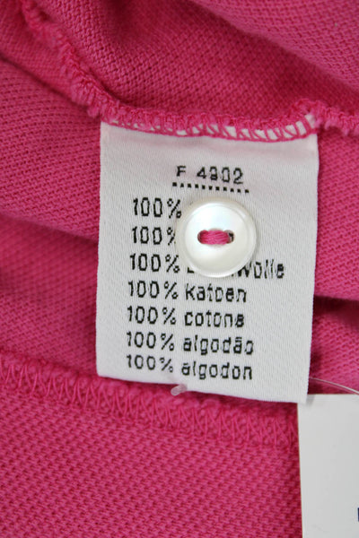 Lacoste Woemsn Short Sleeves Crew Neck Polo Shirt Pink Cotton Size EUR 46