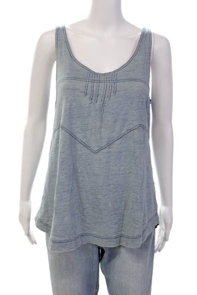 Marc By Marc Jacobs Womens Sleeveless Tank Top Sky Blue Cotton Size Large