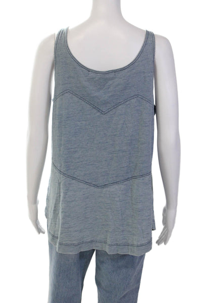 Marc By Marc Jacobs Womens Sleeveless Tank Top Sky Blue Cotton Size Large