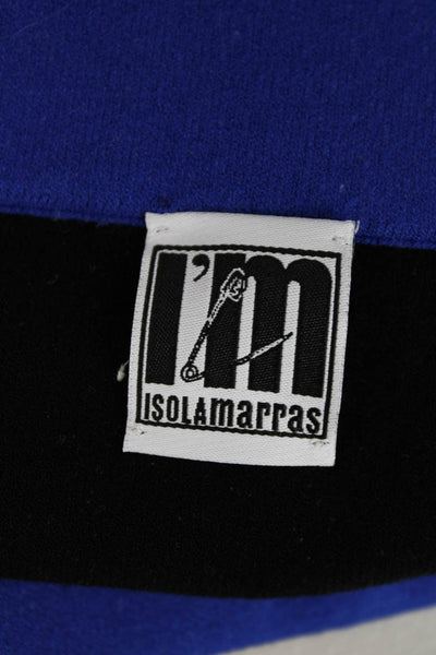 Isola Marras Womens Pull On Knee Length Pencil Skirt Cobalt Blue Size Large