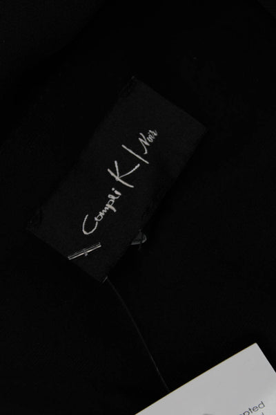 Compli K Noir Womens Crystal Detail Draped Sleeveless Blouse Top Black Size S