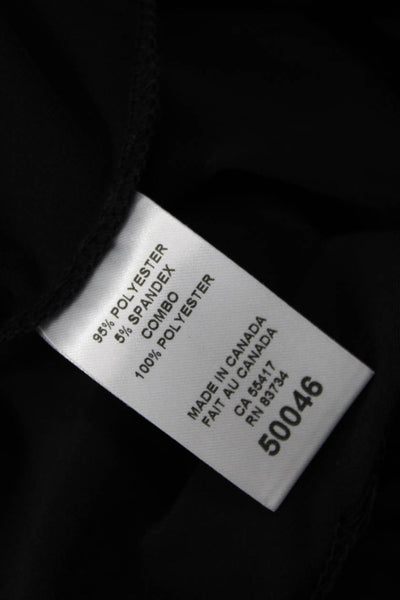 Compli K Noir Womens Crystal Detail Draped Sleeveless Blouse Top Black Size L