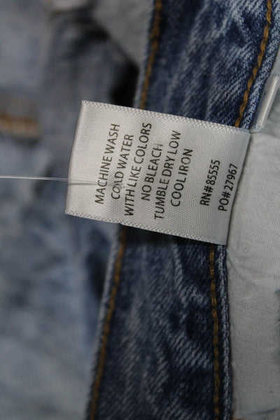 Pistola Womens Cotton Zip Button Distressed Mini Denim Jeans Blue Size EUR 24