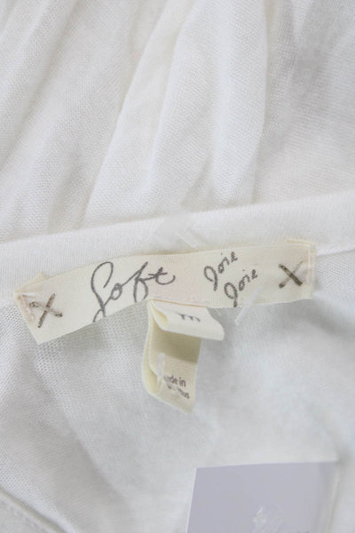 Soft Joie Womens Ruched Scoop Neck Sleeveless Mini Dress Cream Size M