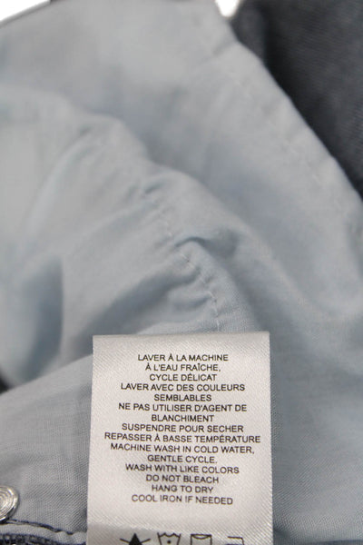 Renuar Womens Cotton Blend Crystal Detail Mid-Rise Tapered Jeans Blue Size 16