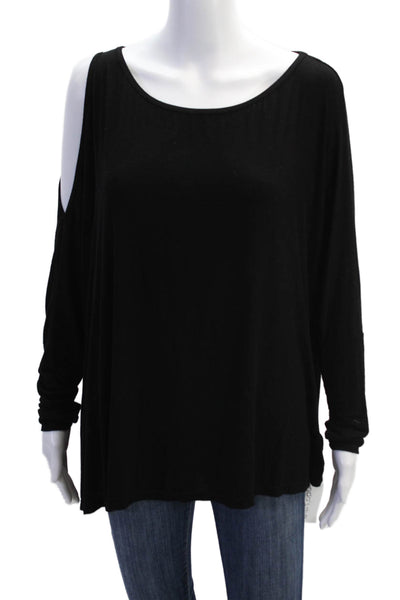 Michael Lauren Womens Long Sleeve Cut Out Scoop Neck Sweater Black Size Medium