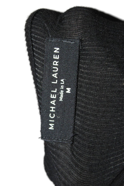 Michael Lauren Womens Long Sleeve Cut Out Scoop Neck Sweater Black Size Medium