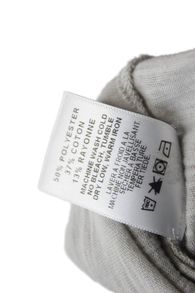 Velvet by Graham & Spencer Womens Long Sleeve V Neck Knit Tee Shirt Gray Medium