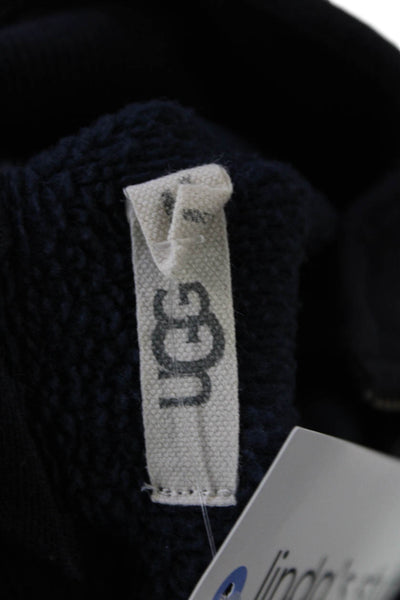 Ugg Womens Cotton 1/2 Zippered High-Neck Pullover Sweatshirt Blue Size S
