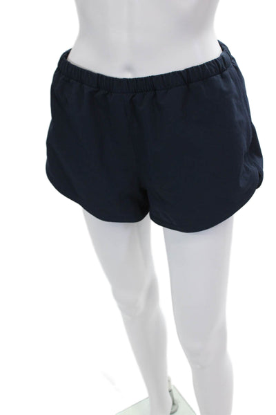 Outdoor Voices Womens Pocketed Drawstring Waist Athletic Shorts Dark Blue Size M