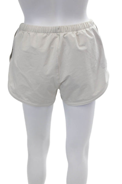 Outdoor Voices Womens Zippered Pocket Detail Athletic Shorts White Size S